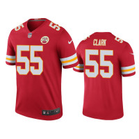 Men Kansas City Chiefs #55 Color Rush Legend Frank Clark Red Jersey