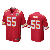 Men Kansas City Chiefs #55 Frank Clark Red Game Jersey