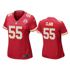 Women Kansas City Chiefs #55 Frank Clark Red Game Jersey