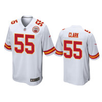 Men Kansas City Chiefs #55 Frank Clark White Game Jersey