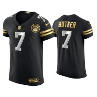 Men Kansas City Chiefs #7 Harrison Butker Black Golden Edition Elite Jersey