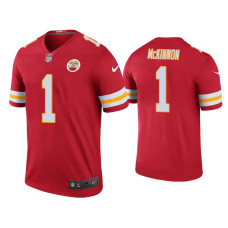 Men Kansas City Chiefs #1 Color Rush Legend Jerick McKinnon Red Jersey