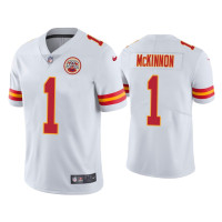 Men Kansas City Chiefs #1 Jerick McKinnon Vapor Limited White Jersey