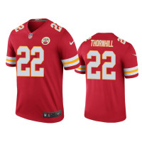 Men Kansas City Chiefs #22 Juan Thornhill Red NFL Draft Color Rush Legend Jersey