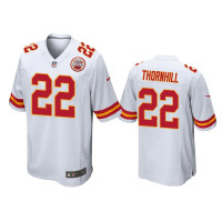 Men Kansas City Chiefs #22 Juan Thornhill White NFL Draft Game Jersey