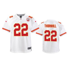 Men Kansas City Chiefs #22 Juan Thornhill White NFL Draft Game Jersey