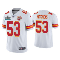 Men Kansas City Chiefs #53 Anthony Hitchens Super Bowl LIV White Vapor Limited Jersey