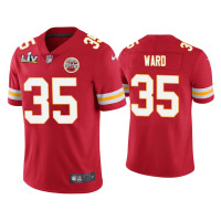 Men Kansas City Chiefs #35 Charvarius Ward Super Bowl LV Red Vapor Limited Jersey