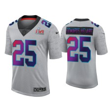 Men Kansas City Chiefs #25 Clyde Edwards-Helaire Gray Super Bowl LVI Limited Jersey