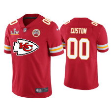 Men Kansas City Chiefs #00 Custom Super Bowl LV Red Team Logo Jersey