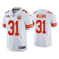 Men Kansas City Chiefs #31 Darrel Williams Super Bowl LV White Vapor Limited Jersey