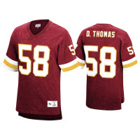 Men Kansas City Chiefs #58 Derrick Thomas Red Acid Wash Jersey