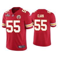 Men Kansas City Chiefs #55 Frank Clark Super Bowl LV Red Vapor Limited Jersey