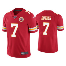 Men Kansas City Chiefs #7 Harrison Butker 100th Season Red Vapor Limited Jersey