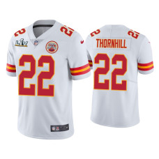 Men Kansas City Chiefs #22 Juan Thornhill Super Bowl LV White Vapor Limited Jersey