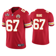 Men Kansas City Chiefs #67 Lucas Niang Super Bowl LV Red Vapor Limited Jersey