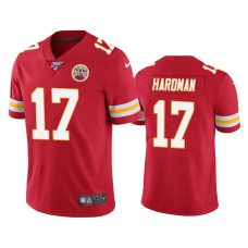 Men Kansas City Chiefs #17 100th Season Mecole Hardman Red Limited Jersey