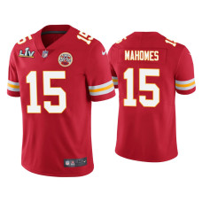 Men Kansas City Chiefs #15 Patrick Mahomes Super Bowl LV Red Vapor Limited Jersey