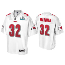 Men Kansas City Chiefs #32 Tyrann Mathieu Super Bowl LIV Champions White Jersey