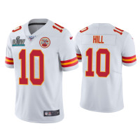 Men Kansas City Chiefs #10 Tyreek Hill Super Bowl LIV White Vapor Limited Jersey