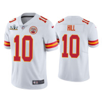 Men Kansas City Chiefs #10 Tyreek Hill Super Bowl LV White Vapor Limited Jersey