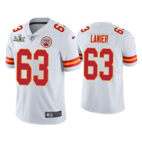 Men Kansas City Chiefs #63 Willie Lanier Super Bowl LV White Vapor Limited Jersey