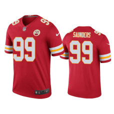 Men Kansas City Chiefs #99 Khalen Saunders Red NFL Draft Color Rush Legend Jersey