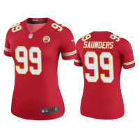 Men Kansas City Chiefs #99 Khalen Saunders Red NFL Draft Color Rush Legend Jersey