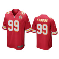 Men Kansas City Chiefs #99 Khalen Saunders Red NFL Draft Game Jersey