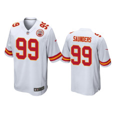 Men Kansas City Chiefs #99 Khalen Saunders White NFL Draft Game Jersey