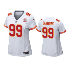 Men Kansas City Chiefs #99 Khalen Saunders White NFL Draft Game Jersey