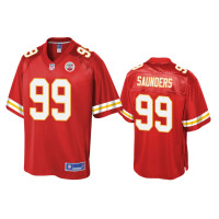 Men Kansas City Chiefs #99 Khalen Saunders Red Pro Line Jersey