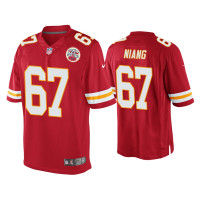 Men Kansas City Chiefs #67 Lucas Niang Red Game Jersey