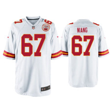 Men Kansas City Chiefs #67 Lucas Niang White Game Jersey