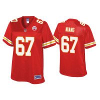 Women Kansas City Chiefs #67 Lucas Niang Red Pro Line Jersey