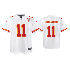 Youth Kansas City Chiefs #11 Marquez Valdes-Scantling White Game Jersey