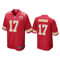 Men Kansas City Chiefs #17 Mecole Hardman Red NFL Draft Game Jersey