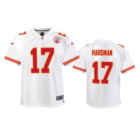 Men Kansas City Chiefs #17 Mecole Hardman White NFL Draft Game Jersey