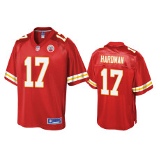 Men Kansas City Chiefs #17 Mecole Hardman Red Pro Line Jersey