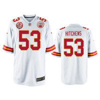 Men Kansas City Chiefs #53 Anthony Hitchens White 60th Season Game Jersey