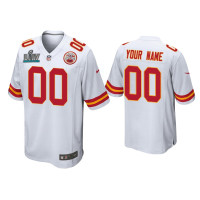 Men Kansas City Chiefs #00 Custom Super Bowl LIV White Game Jersey