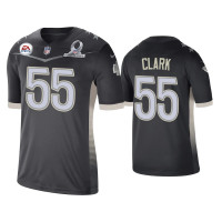 Men Kansas City Chiefs #55 Frank Clark 2021 AFC Pro Bowl Game Anthracite Jersey