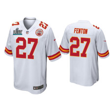 Men Kansas City Chiefs #27 Rashad Fenton Super Bowl LIV White Game Jersey