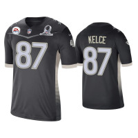 Men Kansas City Chiefs #87 Travis Kelce 2021 AFC Pro Bowl Game Anthracite Jersey