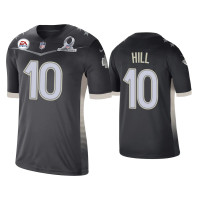 Men Kansas City Chiefs #10 Tyreek Hill 2021 AFC Pro Bowl Game Anthracite Jersey