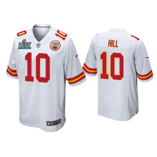 Men Kansas City Chiefs #10 Tyreek Hill Super Bowl LIV White Game Jersey