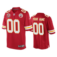 Men Kansas City Chiefs #00 Custom Red 60th Season Game Jersey