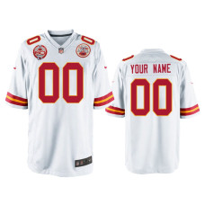 Men Kansas City Chiefs #00 Custom White 60th Season Game Jersey