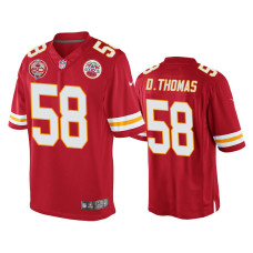 Men Kansas City Chiefs #58 Derrick Thomas Red 60th Season Game Jersey