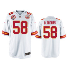 Men Kansas City Chiefs #58 Derrick Thomas White 60th Season Game Jersey